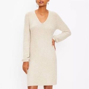 Gold Sequin LOFT Sweater Dress